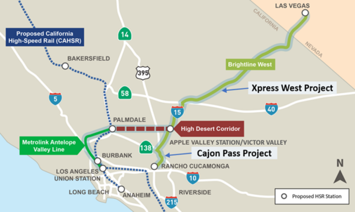 California-Nevada Proposed Transit Map